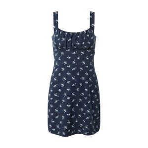 HOLLISTER Letní šaty 'BARE'  námořnická modř / bílá / světlemodrá