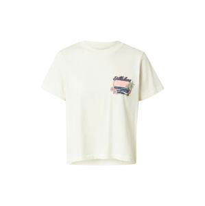 BILLABONG Funkční tričko 'CALIFORNIA DREAMING'  bílá / korálová / chladná modrá / trávově zelená