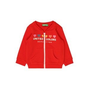UNITED COLORS OF BENETTON Mikina s kapucí  červená / bílá / světle růžová / mix barev