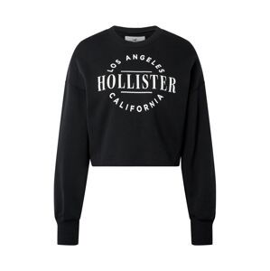 HOLLISTER Sweatshirt  černá / bílá