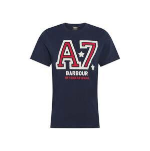 Barbour International Tričko 'Legend A7'  námořnická modř / bílá / červená