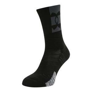 UNDER ARMOUR Sportovní ponožky 'Playmaker'  černá / šedá