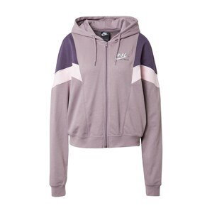 Nike Sportswear Mikina s kapucí 'Heritage'  pastelově růžová / bílá / tmavě fialová / pastelová fialová