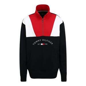 TOMMY HILFIGER Mikina  noční modrá / bílá / červená