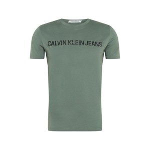 Calvin Klein Jeans Tričko  smaragdová / černá