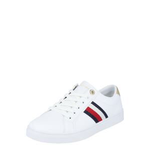 TOMMY HILFIGER Tenisky  bílá / námořnická modř / červená / zlatá