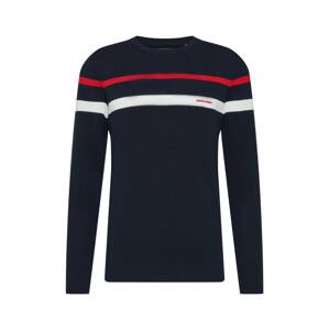 JACK & JONES Pullover 'SMITH'  modrá / bílá / červená