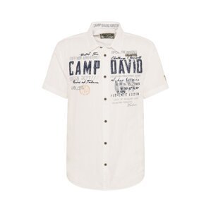 CAMP DAVID Košile  bílá / šedá / námořnická modř / jasně oranžová