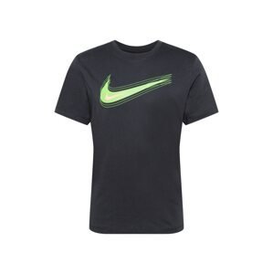 Nike Sportswear Tričko  svítivě zelená / černá / béžová