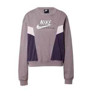 Nike Sportswear Mikina 'Heritage'  bílá / šeříková / purpurová