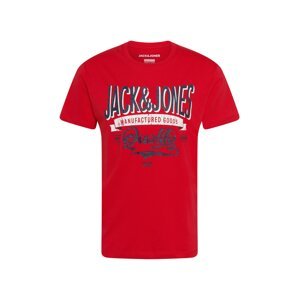 JACK & JONES Tričko  červená / bílá / marine modrá