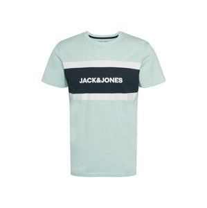 JACK & JONES Tričko 'SHAKE'  opálová / noční modrá / bílá