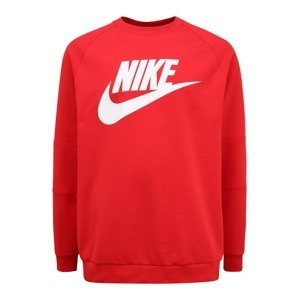 Nike Sportswear Mikina  bílá / červená