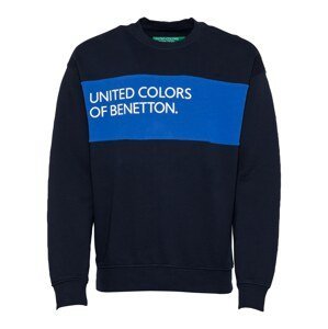 UNITED COLORS OF BENETTON Mikina  bílá / modrá / námořnická modř