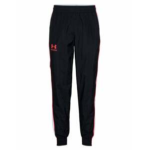 UNDER ARMOUR Sportovní kalhoty  černá / světle šedá / korálová