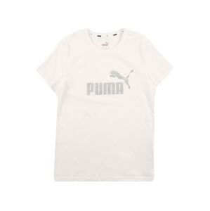 PUMA Tričko  stříbrná / bílá