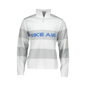 Nike Sportswear Mikina  bílá / šedá / nebeská modř