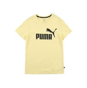 PUMA Tričko  světle žlutá / černá