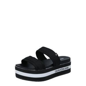 Calvin Klein Jeans Sandály  černá / bílá