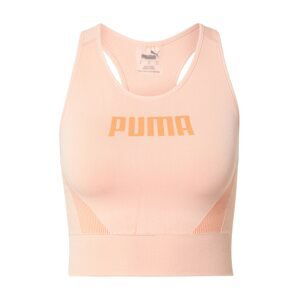 PUMA Sportovní podprsenka  meruňková / pastelově oranžová