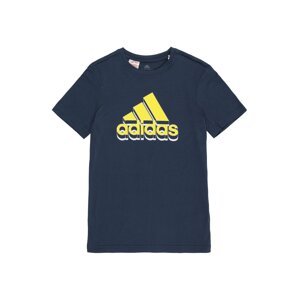 ADIDAS PERFORMANCE Funkční tričko  marine modrá / žlutá / bílá