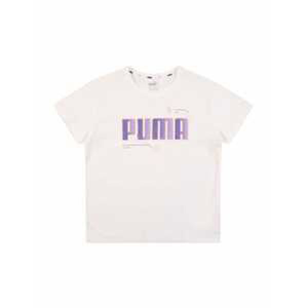 PUMA Tričko 'Alpha'  bílá / růžová / tmavě fialová