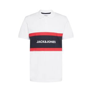JACK & JONES Tričko 'SHAKE'  bílá / červená / námořnická modř