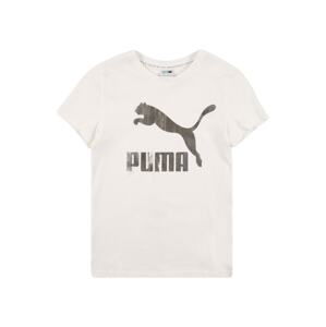 PUMA Tričko  stříbrná / bílá