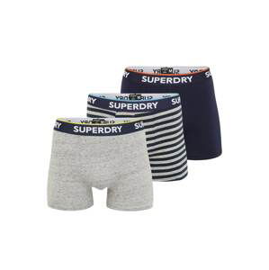 Superdry Boxerky  marine modrá / bílá / šedý melír