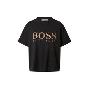 BOSS Casual Tričko 'Evina'  černá / světle hnědá