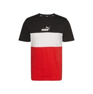 PUMA Funkční tričko  černá / bílá / červená