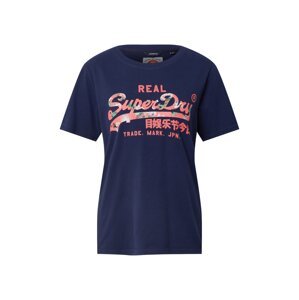 Superdry Tričko  marine modrá / grenadina / pastelově červená / bílá / olivová