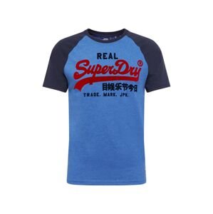 Superdry Tričko  modrá / tmavě modrá