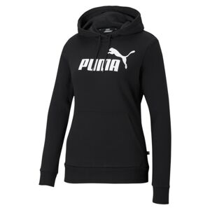 PUMA Sportovní mikina  černá / bílá