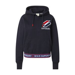 Superdry Mikina  bílá / červená / marine modrá