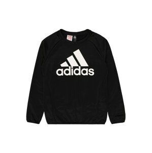 ADIDAS SPORTSWEAR Sportovní mikina  černá / bílá