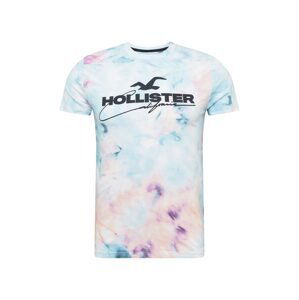 HOLLISTER Tričko  azurová / bílá / pastelově růžová / černá