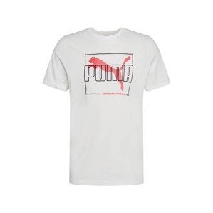 PUMA Funkční tričko 'Flock'  bílá / pastelově červená / černá