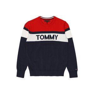 TOMMY HILFIGER Mikina  námořnická modř / červená / bílá