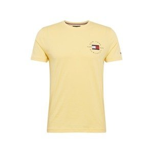 TOMMY HILFIGER Tričko  světle žlutá / námořnická modř / bílá / červená