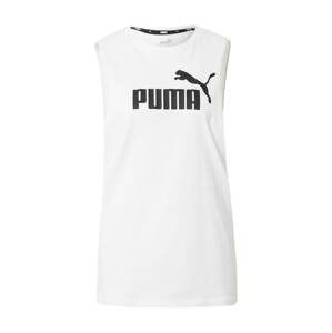 PUMA Sportovní top  černá / bílá