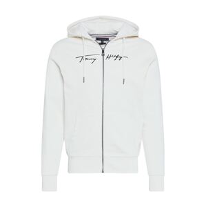 TOMMY HILFIGER Sweatjacke 'TOMMY HILFIGER X ABOUT YOU SIGNATURE'  slonová kost / noční modrá