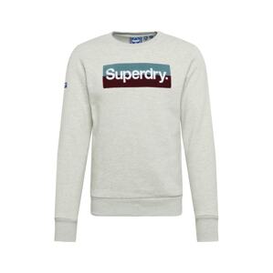 Superdry Mikina  šedý melír / černá / tyrkysová / bílá