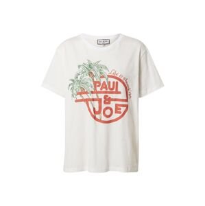PAUL & JOE Tričko 'TAMBOURIN'  bílá / pastelově červená / zelená