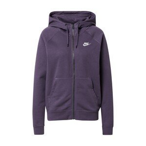 Nike Sportswear Mikina s kapucí  tmavě fialová / bílá