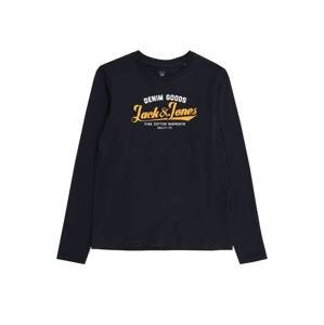 Jack & Jones Junior Tričko  námořnická modř / bílá / žlutá