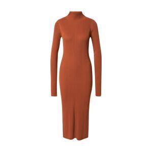 NU-IN Úpletové šaty  rezavě červená / oranžová