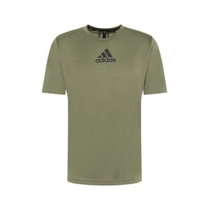 ADIDAS PERFORMANCE Funkční tričko  khaki / černá