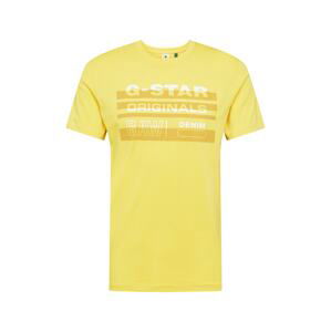 G-Star RAW Tričko  žlutá / hořčicová / bílá