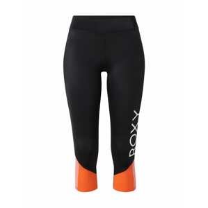 ROXY Sportovní kalhoty 'MYSELF IN THE SEA'  černá / oranžová / růžová / bílá
